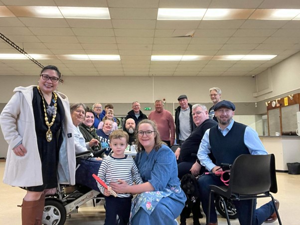 MAYOR OF STEVENAGE VISITS LOCAL AMPUTEE GROUP AND THEIR FAMILIES