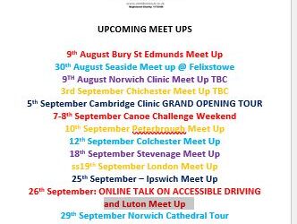 Meet Ups August – October 2024