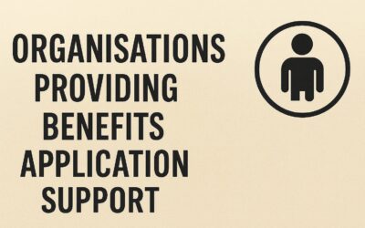 Organisations that provide support with benefits in different counties