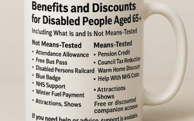 Benefits and Discounts for Disabled People Aged 65+