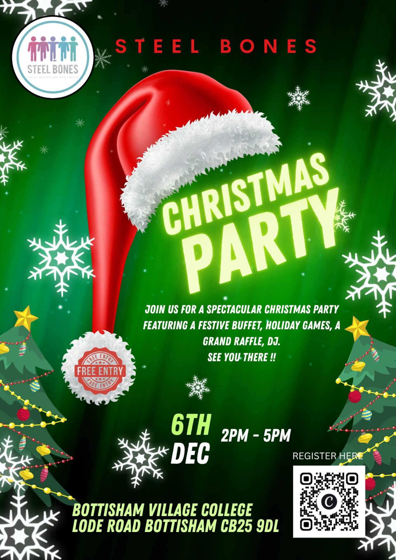 Christmas Party Join us for some fun, dancing, laughter, and holiday magic our Christmas Party awaits you! 6th December 2026 2pm to 5pm